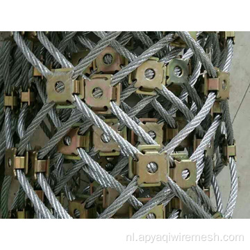 hellingsbescherming mesh netting stalen kabel gerold net